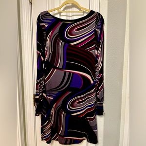 Long puff sleeve designer dress